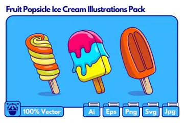 Eiscreme Illustrationspack