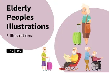 Elderly Peoples Illustration Pack