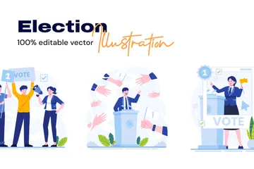 Élection Pack d'Illustrations