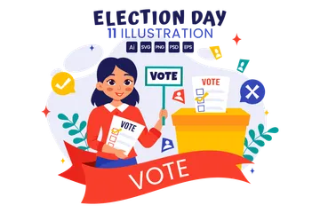 Election Day Illustration Pack