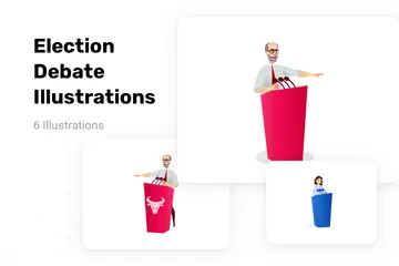 Election Debate Illustration Pack