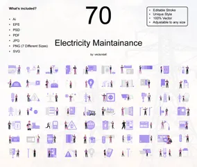 Electricity Maintenance Illustration Pack