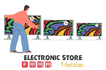 Electronic Store Illustration Pack