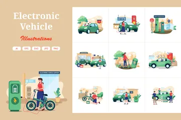 Electronic Vehicle Illustration Pack