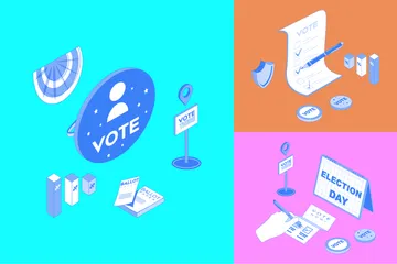 Eleição e votação Pacote de Ilustrações