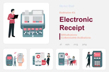 Elektronischer Beleg Illustrationspack