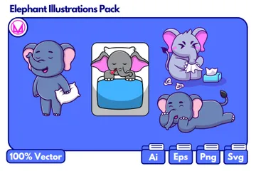 Elephant Illustration Pack