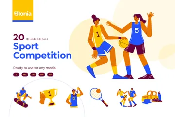Ellonia : Compétition Sportive Pack d'Illustrations