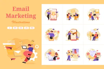 Email Marketing Illustration Pack