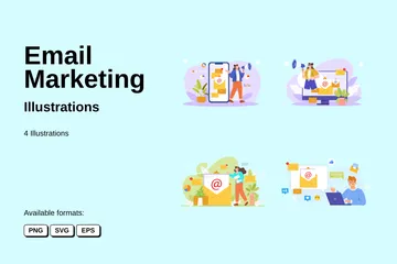 Marketing de email Pacote de Ilustrações