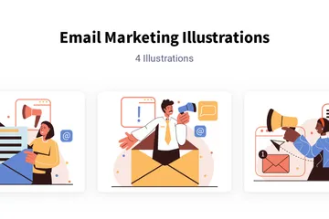 Marketing de email Pacote de Ilustrações