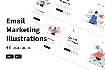 Email Marketing Illustration Pack