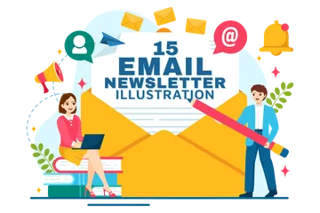Email Newsletter Illustration Pack