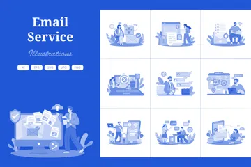 Email Service Illustration Pack
