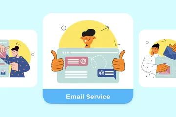 Email Service Illustration Pack