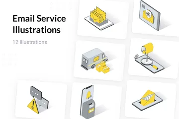 Email Service Illustration Pack