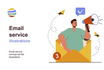 Email Service Illustration Pack