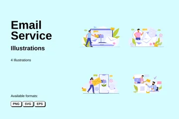 Email Service Illustration Pack