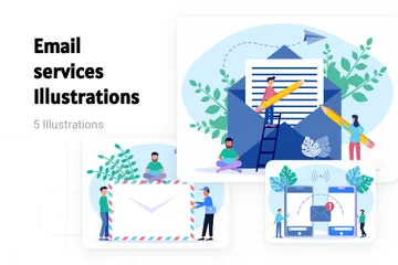Email Services Illustration Pack