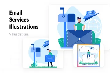 Email Services Illustration Pack
