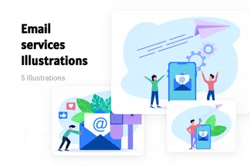 Email Services Illustration Pack