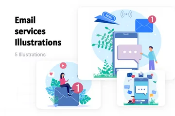 Email Services Illustration Pack