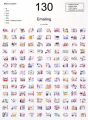 Emailing Illustration Pack