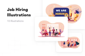 Embauche d'emploi Pack d'Illustrations