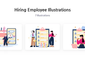 Embaucher un employé Pack d'Illustrations