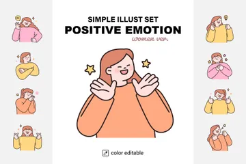 Emoción positiva Paquete de Ilustraciones