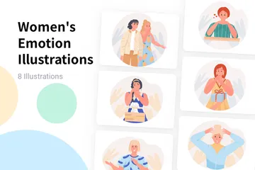 L'émotion des femmes Pack d'Illustrations