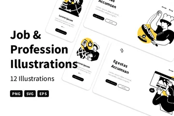 Emploi et profession Pack d'Illustrations