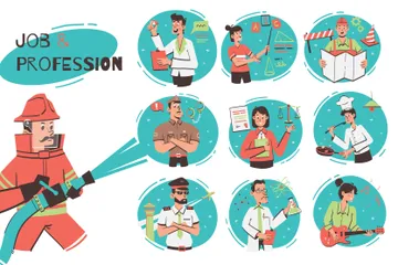 Emploi et profession Pack d'Illustrations