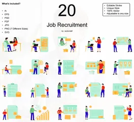 Recrutement Pack d'Illustrations