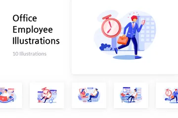 Employé de bureau Pack d'Illustrations