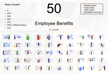 Employee Benefits Illustration Pack