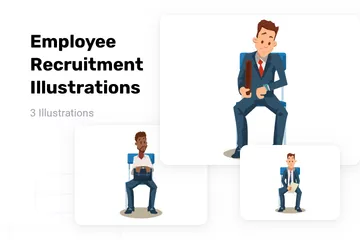 Employee Recruitment Illustration Pack