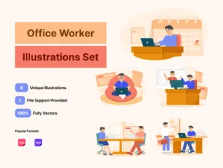 Employés de bureau Pack d'Illustrations