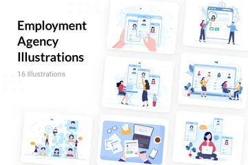 Employment Agency Illustration Pack