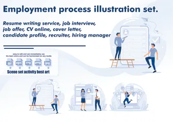 Employment Process Illustration Pack