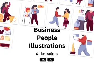 Pessoas de negócio Pacote de Ilustrações
