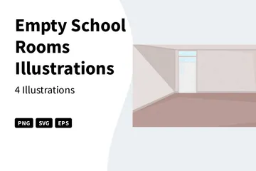 Empty School Rooms Illustration Pack