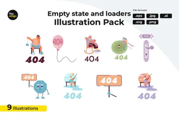 Empty State And Loaders Illustration Pack