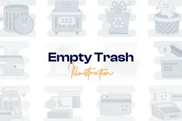 Empty Trash Illustration Pack