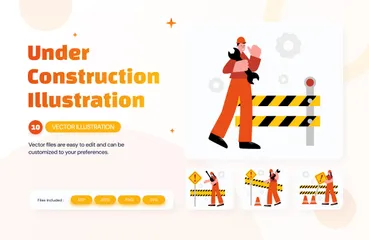 Bajo construcción Paquete de Ilustraciones