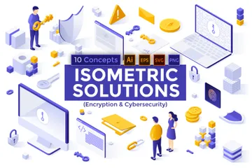 Encryption And Cybersecurity Illustration Pack