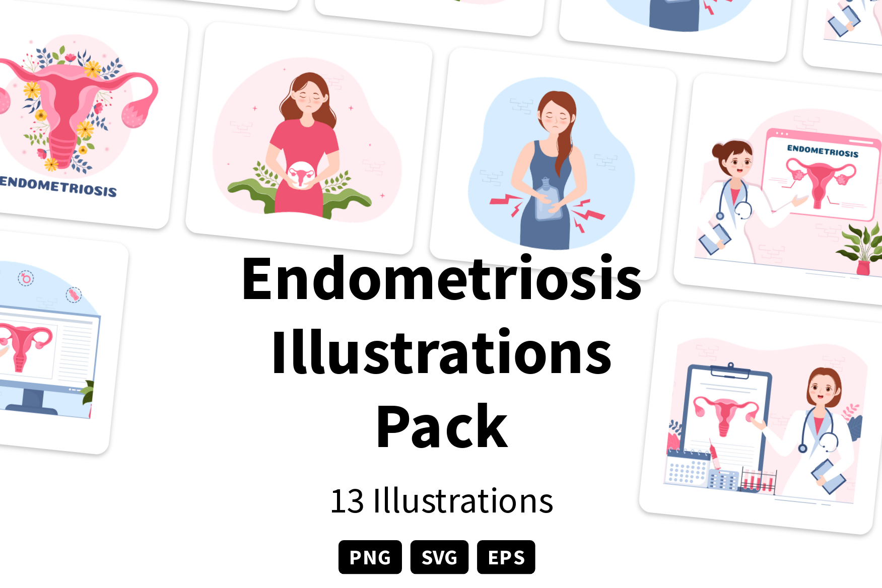Premium Endometriosis Illustration Pack From Healthcare Medical one-on-one-physical-therapy-endometriosis-physical-therapy-articles
