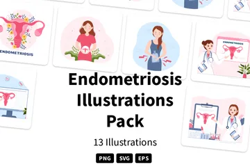 Endometriosis Paquete de Ilustraciones