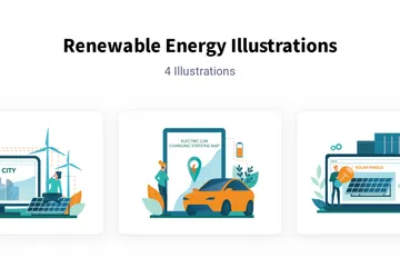 Energía renovable Paquete de Ilustraciones