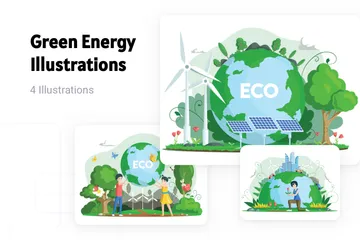 Energía verde Paquete de Ilustraciones